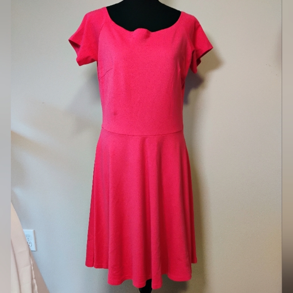 Sarin Mathews Fit And Flare Boatneck Dress